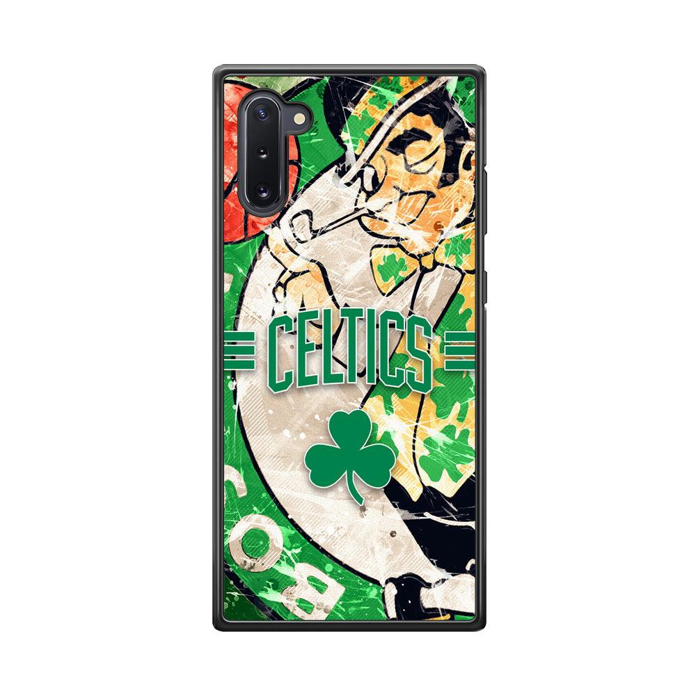 Boston Celtics Game Never End Samsung Galaxy Note 10 Case-Rubber Black (2D Case)-Oxvistore