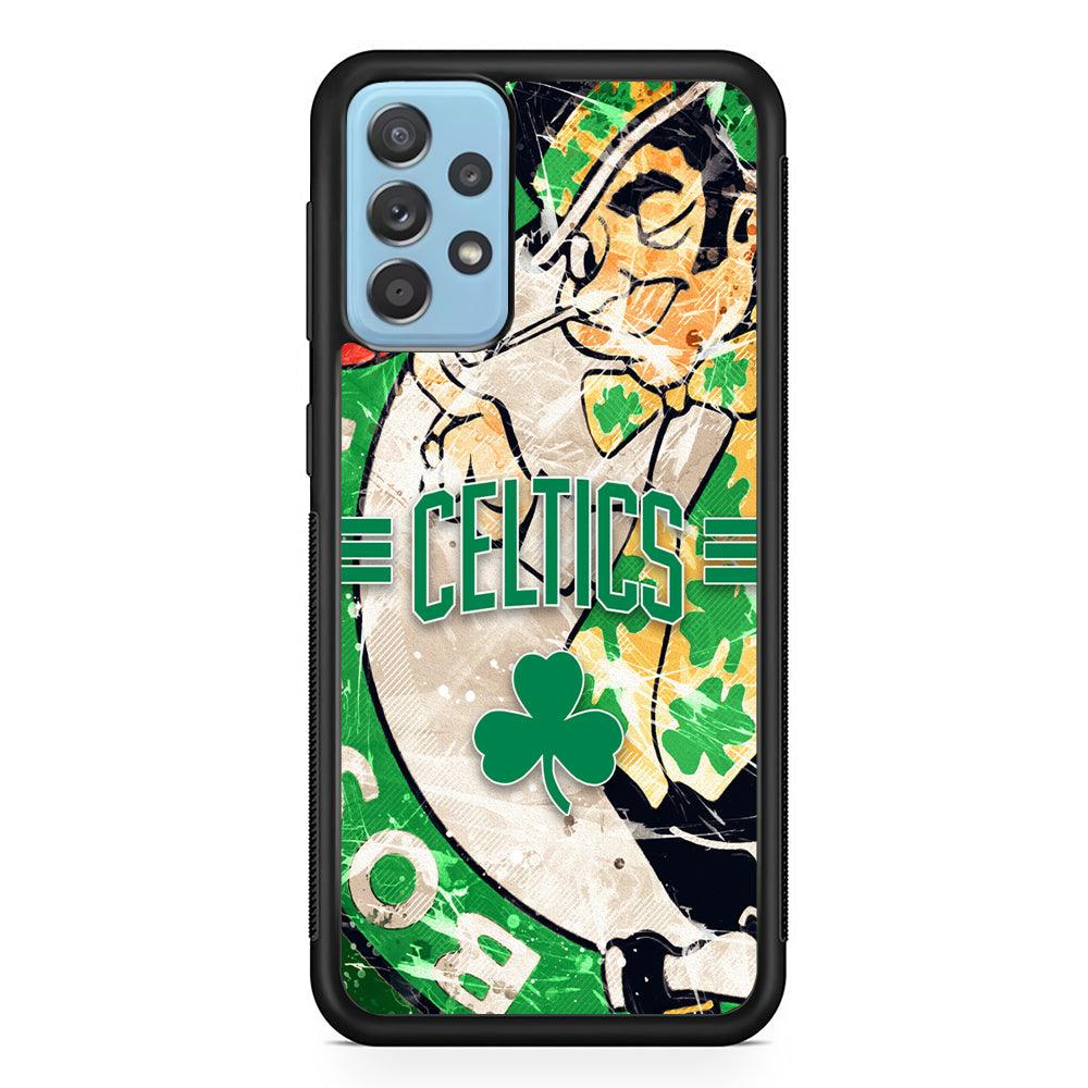 Boston Celtics Game Never End Samsung Galaxy A72 Case-Rubber Black (2D Case)-Oxvistore
