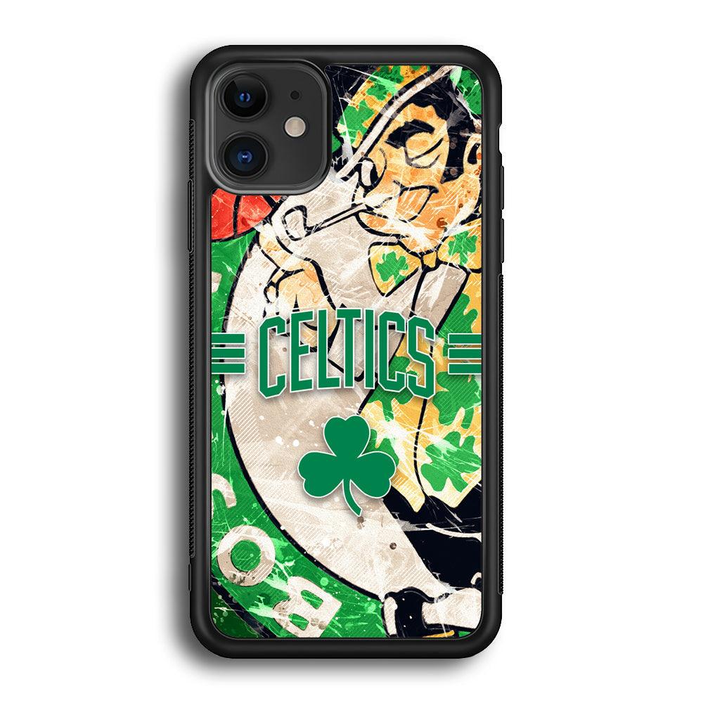Boston Celtics Game Never End iPhone 12 Case-Rubber Black (2D Case)-Oxvistore