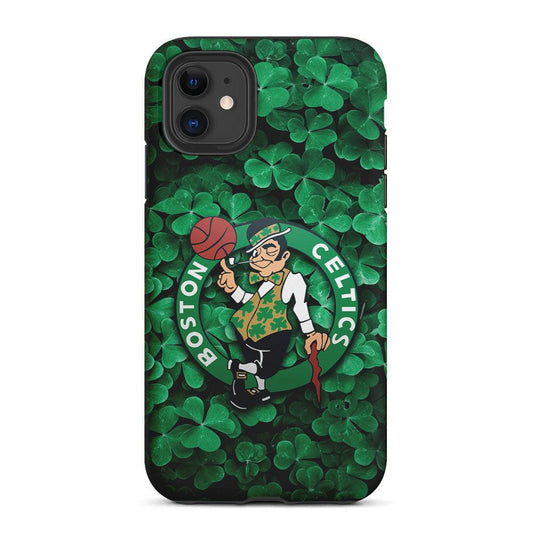 Boston Celtics Leaf 2 in 1 Tough Phone Case-Oxvistore