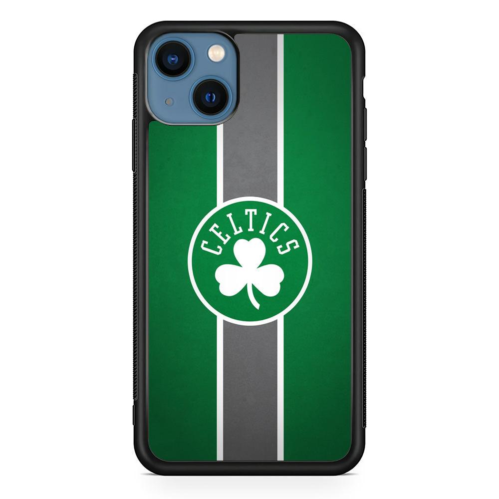 Boston Celtics Move On and Grow iPhone 15 Plus Case-Rubber Black (2D Case)-Oxvistore
