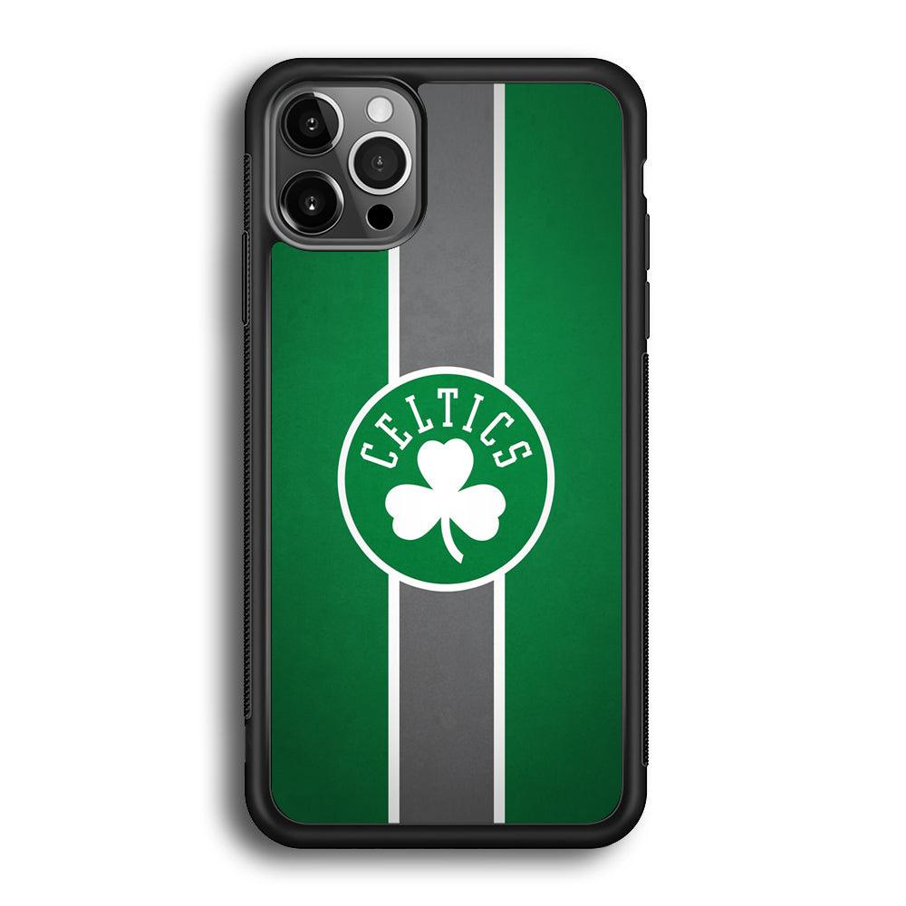 Boston Celtics Move On and Grow iPhone 12 Pro Case-Rubber Black (2D Case)-Oxvistore