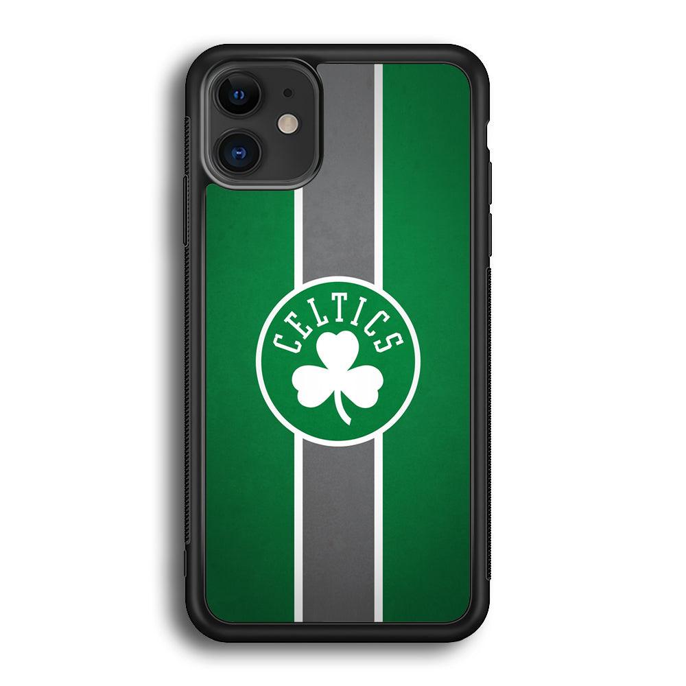Boston Celtics Move On and Grow iPhone 11 Case-Rubber Black (2D Case)-Oxvistore