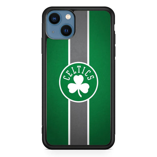 Boston Celtics Move On and Grow iPhone 15 Case-Rubber Black (2D Case)-Oxvistore