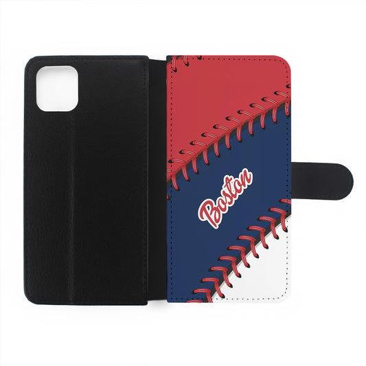 Boston Red Sox Ball Flip Wallet Phone Case