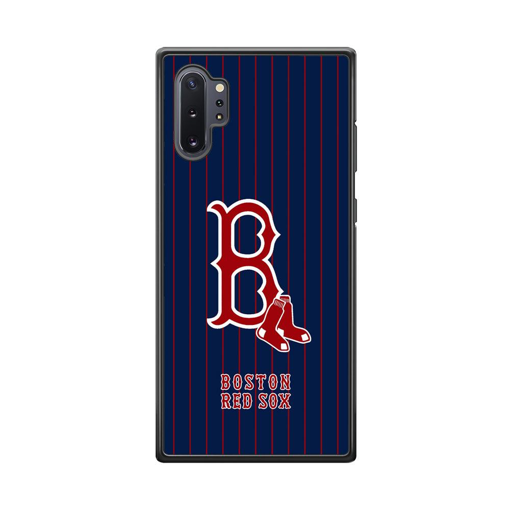Boston Red Sox Bold and Firm Samsung Galaxy Note 10 Plus Case-Rubber Black (2D Case)-Oxvistore