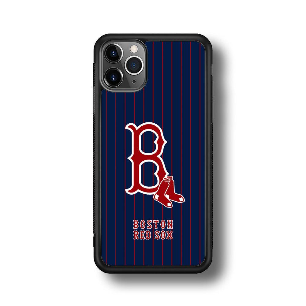 Boston Red Sox Bold and Firm iPhone 11 Pro Max Case-Rubber Black (2D Case)-Oxvistore
