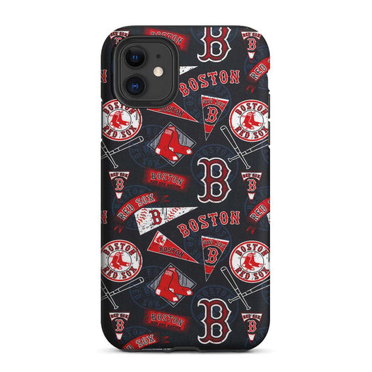 Boston Red Sox Pattern 2 in 1 Tough Phone Case-Oxvistore
