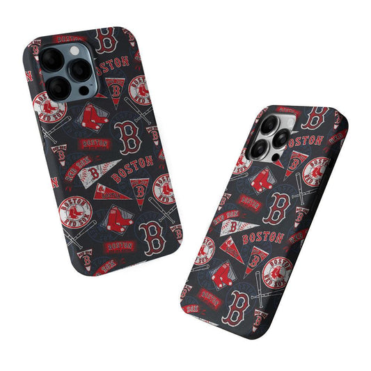 Boston Red Sox Pattern 2 in 1 Tough Phone Case-Oxvistore