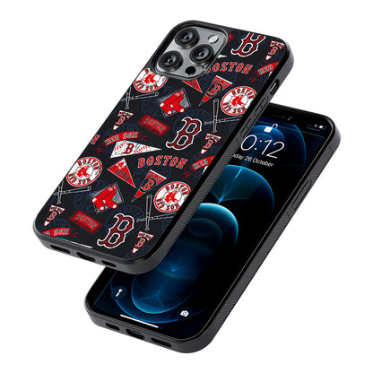 Boston Red Sox Pattern 2D Rubber Phone Case