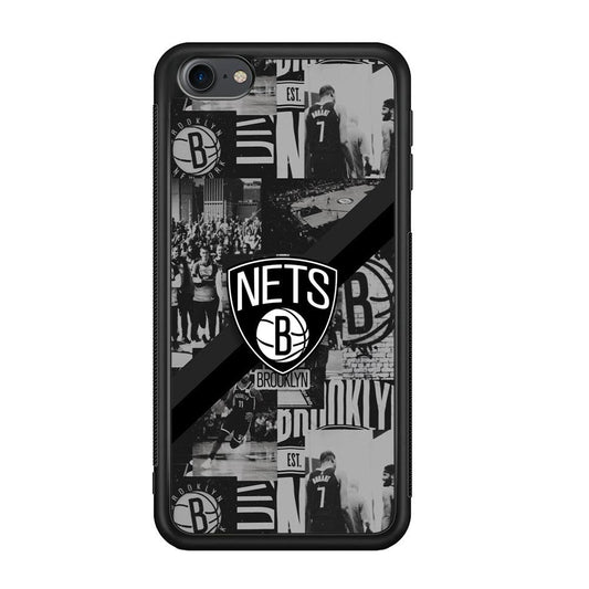 Brooklyn Nets Collage of The Journey iPod Touch 6 Case-Rubber Black (2D Case)-Oxvistore