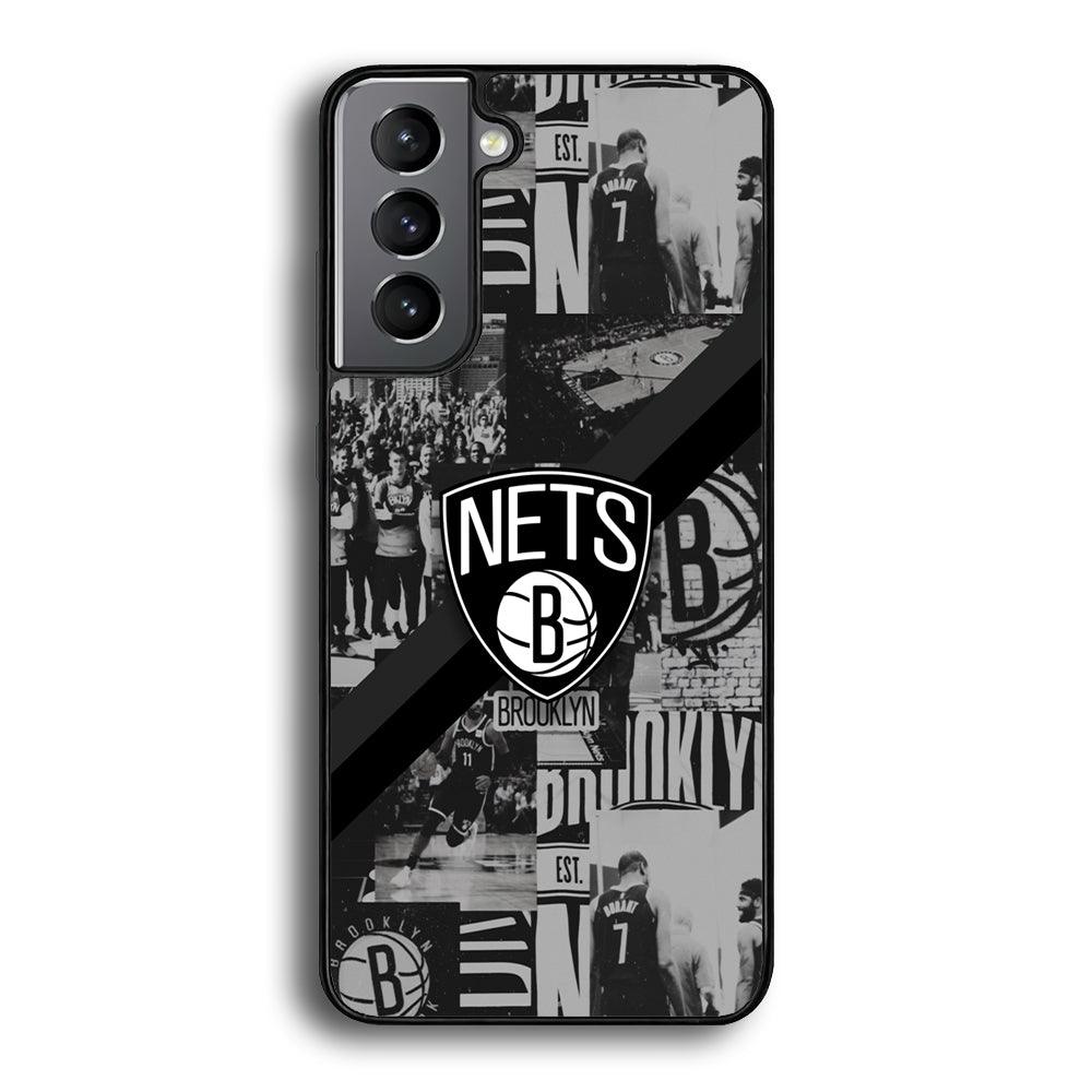 Brooklyn Nets Collage of The Journey Samsung Galaxy S24 Case-Rubber Black (2D Case)-Oxvistore