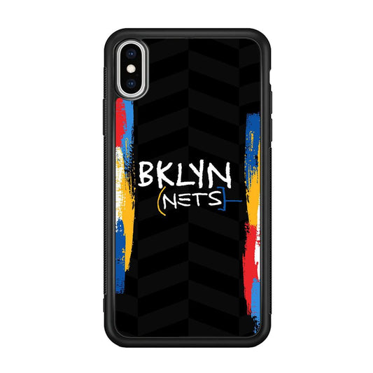 Brooklyn Nets Color Spray Jersey iPhone X Case-Oxvistore