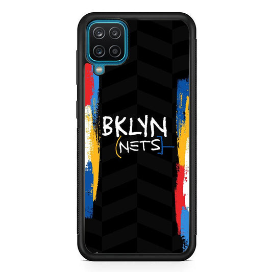 Brooklyn Nets Color Spray Jersey Samsung Galaxy A12 Case-Oxvistore