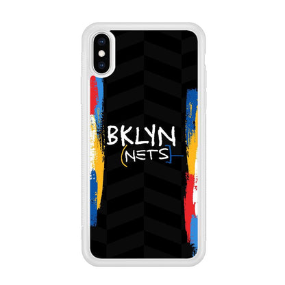 Brooklyn Nets Color Spray Jersey iPhone X Case-Oxvistore