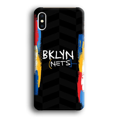 Brooklyn Nets Color Spray Jersey iPhone X Case-Oxvistore