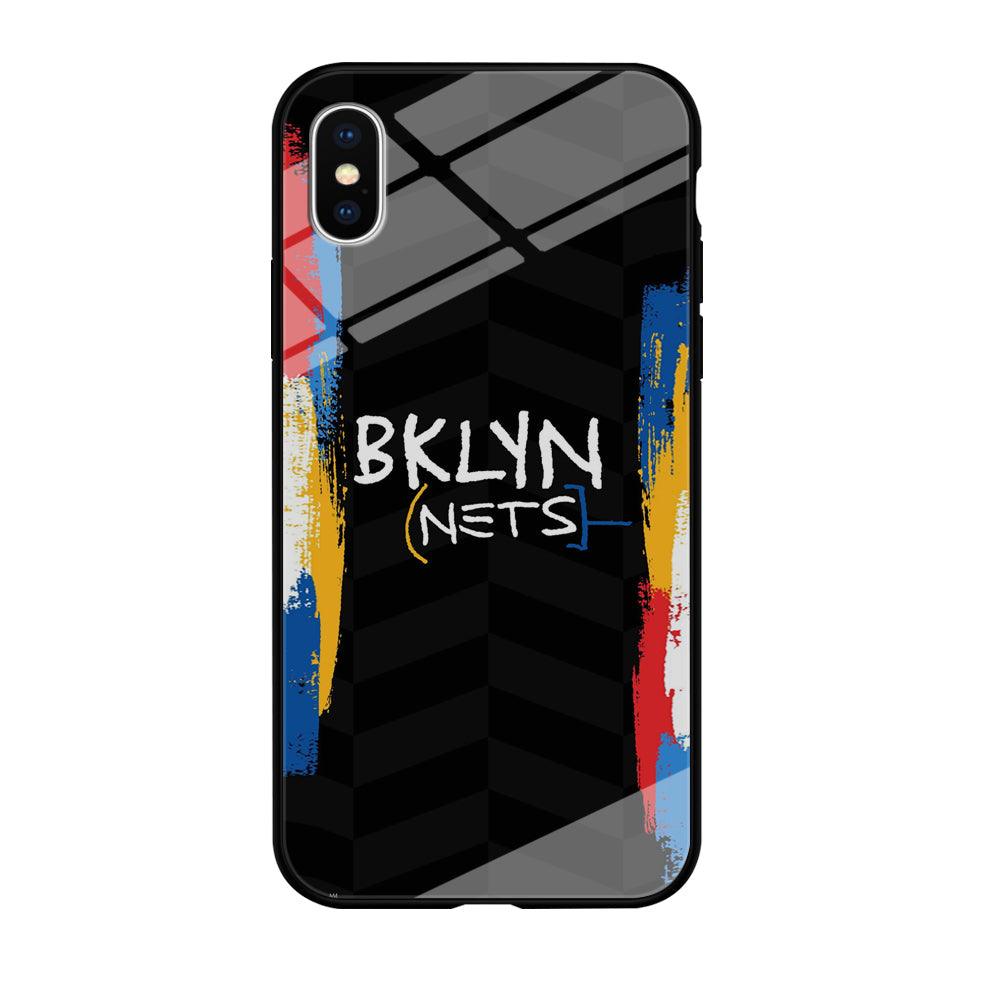 Brooklyn Nets Color Spray Jersey iPhone X Case-Oxvistore