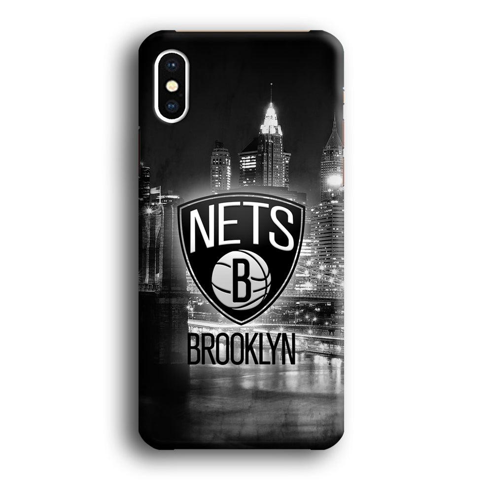 Brooklyn Nets Night Town iPhone X Case-Oxvistore