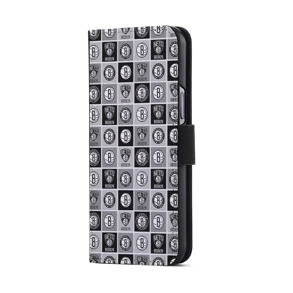 Brooklyn Nets Pattern Flip Wallet Phone Case