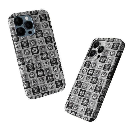 Brooklyn Nets Pattern 2 in 1 Tough Phone Case-Oxvistore