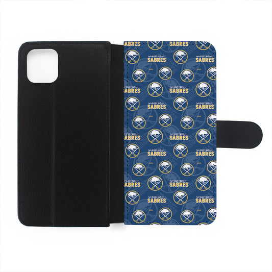 Buffalo Sabres Pattern Flip Wallet Phone Case