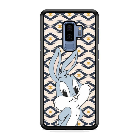 Bug Bunny Kid Plain Smile Samsung Galaxy S9 Plus Case-Rubber White (2D Case)-Oxvistore