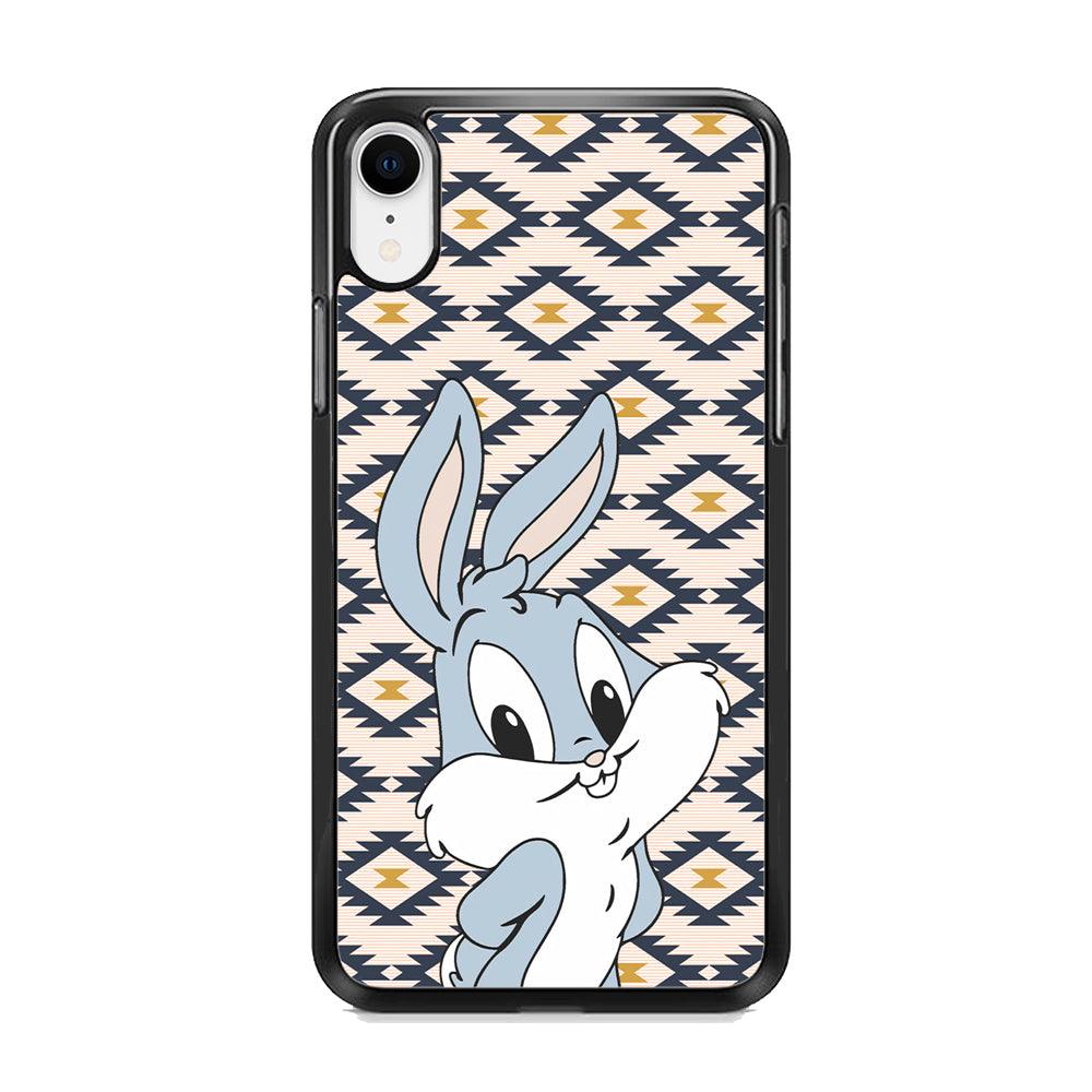 Bug Bunny Kid Plain Smile iPhone XR Case-Rubber Black (2D Case)-Oxvistore