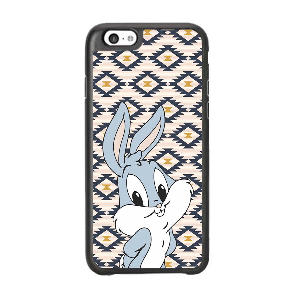 Bug Bunny Kid Plain Smile iPhone 6 Plus | 6s Plus Case-Rubber Black (2D Case)-Oxvistore