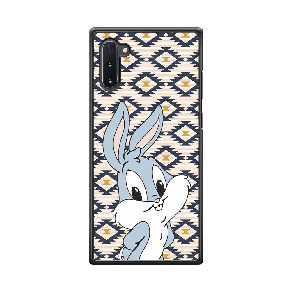 Bug Bunny Kid Plain Smile Samsung Galaxy Note 10 Case-Rubber Black (2D Case)-Oxvistore