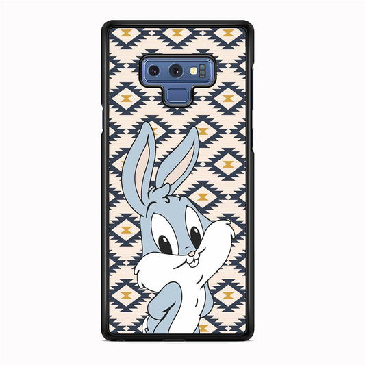 Bug Bunny Kid Plain Smile Samsung Galaxy Note 9 Case-Rubber Black (2D Case)-Oxvistore