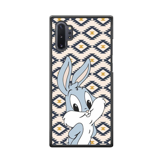 Bug Bunny Kid Plain Smile Samsung Galaxy Note 10 Plus Case-Rubber White (2D Case)-Oxvistore