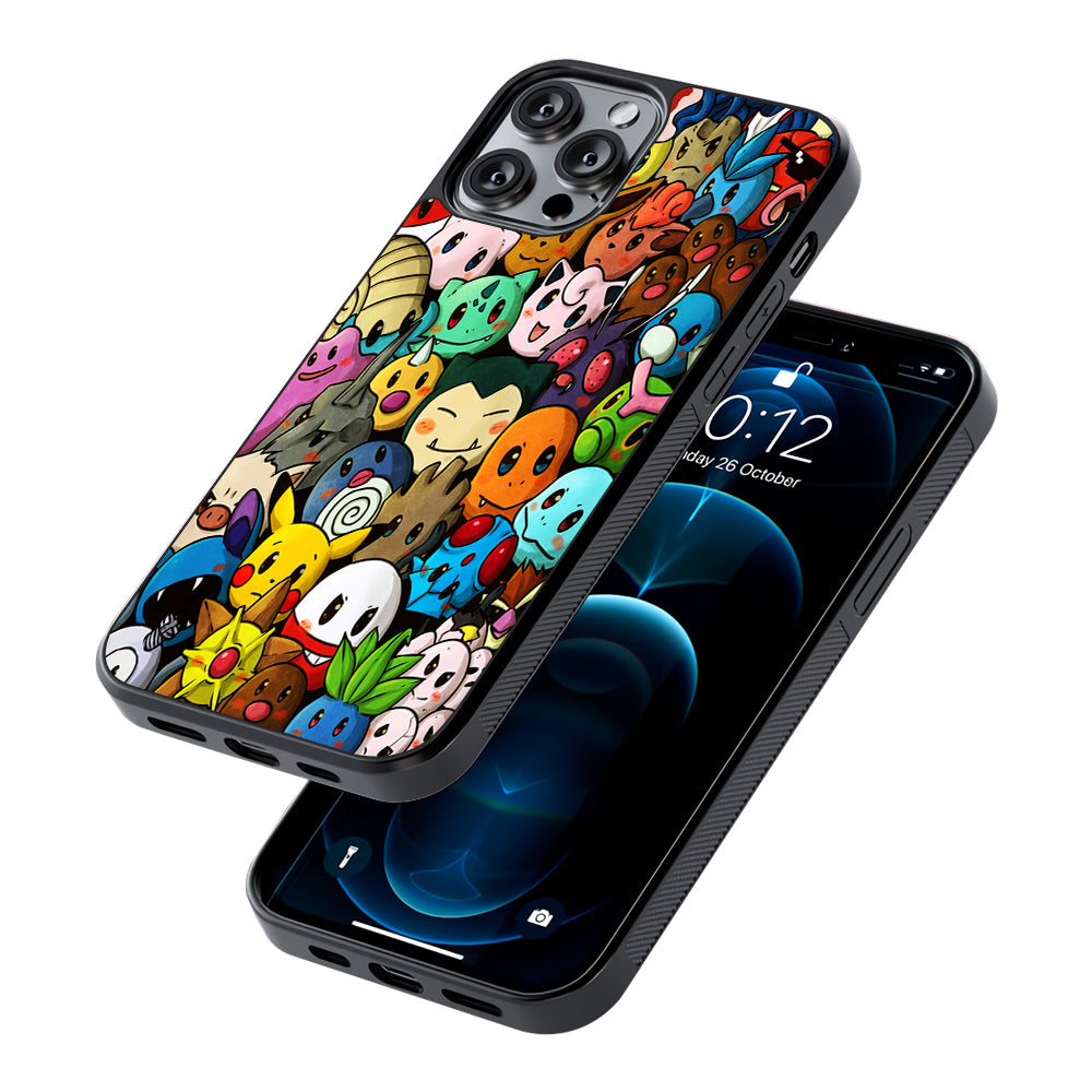 Bunch of Cute Pokemon 2D Rubber Phone Case