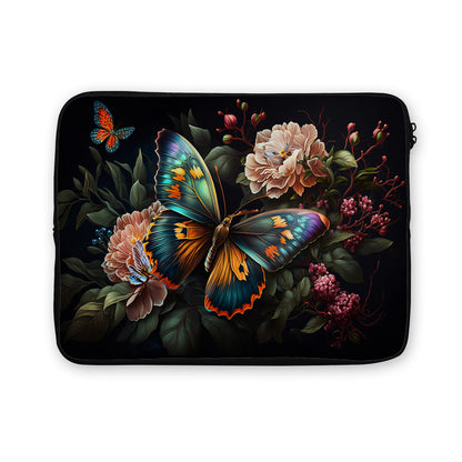 Butterfly On Flower Colorful Laptop Sleeve Protective Cover