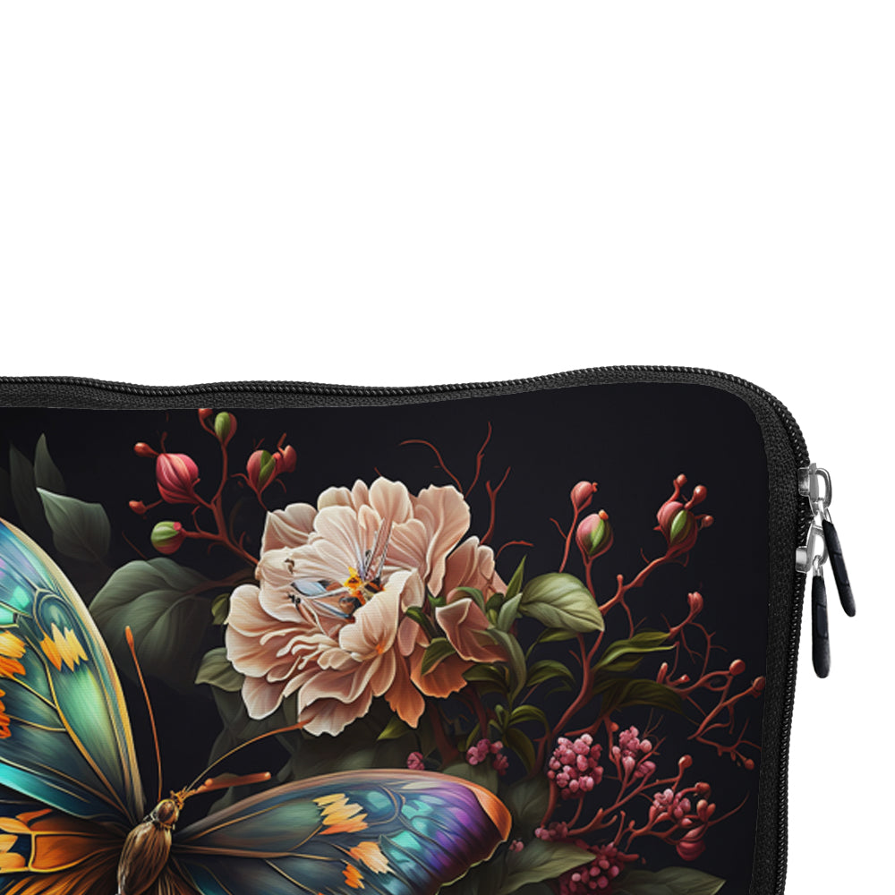 Butterfly On Flower Colorful Laptop Sleeve Protective Cover