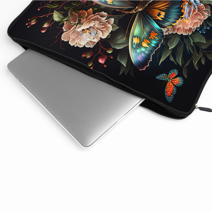 Butterfly On Flower Colorful Laptop Sleeve Protective Cover