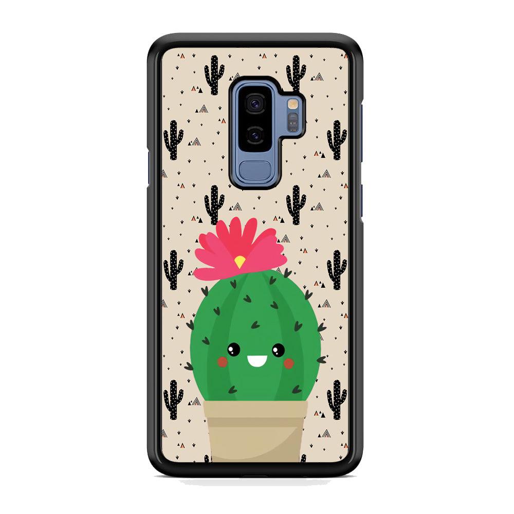 Cactus Tiny Pot Samsung Galaxy S9 Plus Case-Rubber Black (2D Case)-Oxvistore