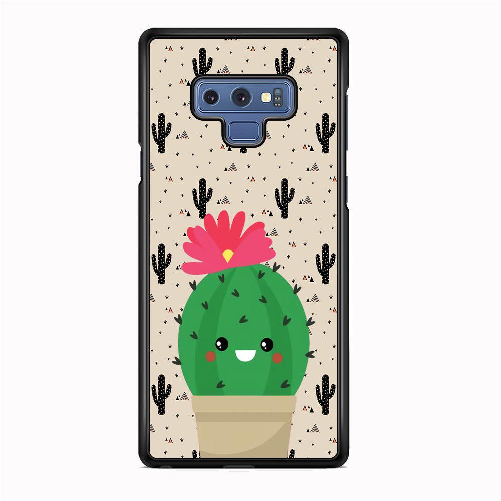 Cactus Tiny Pot Samsung Galaxy Note 9 Case-Rubber Black (2D Case)-Oxvistore