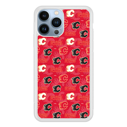 Calgary Flames Pattern 2D Rubber Phone Case