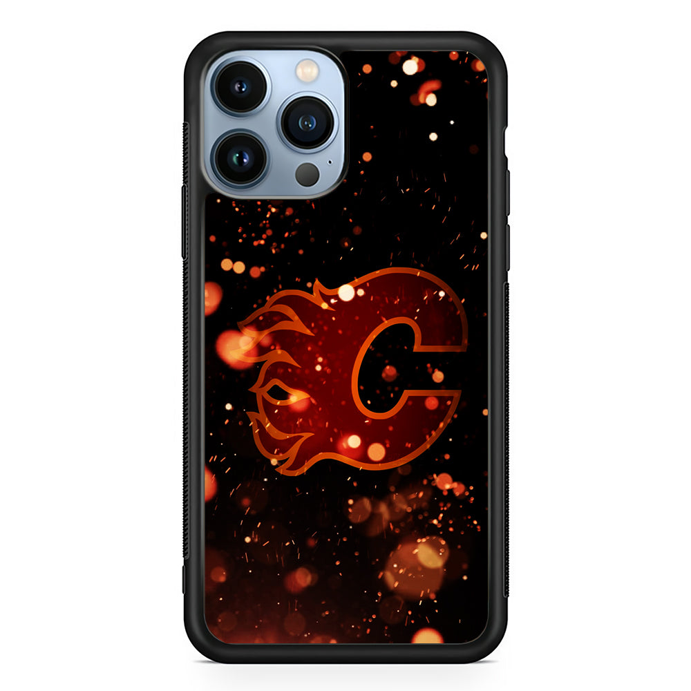 Calgary Flames Sparkling 2D Rubber Phone Case