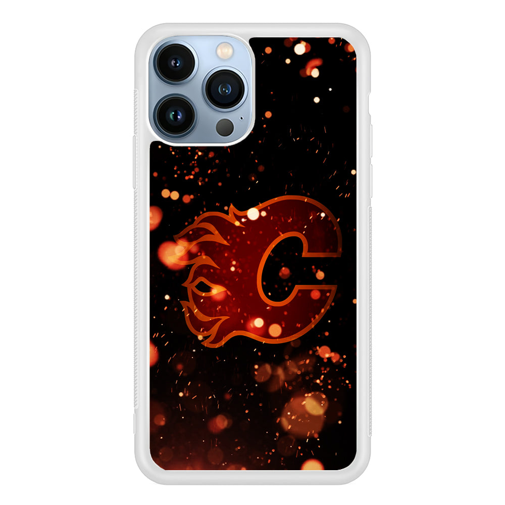 Calgary Flames Sparkling 2D Rubber Phone Case