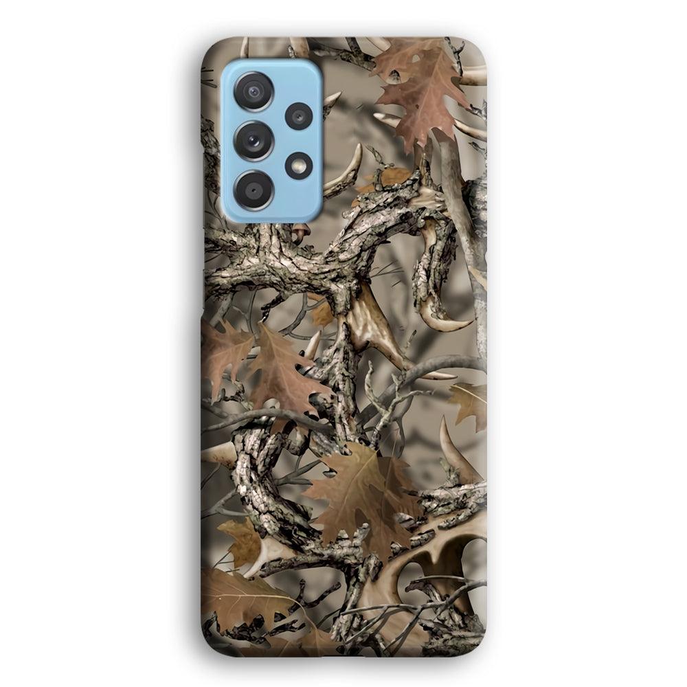 Camo Dry Leaves and Deer Horns Samsung Galaxy A52 Case-Oxvistore