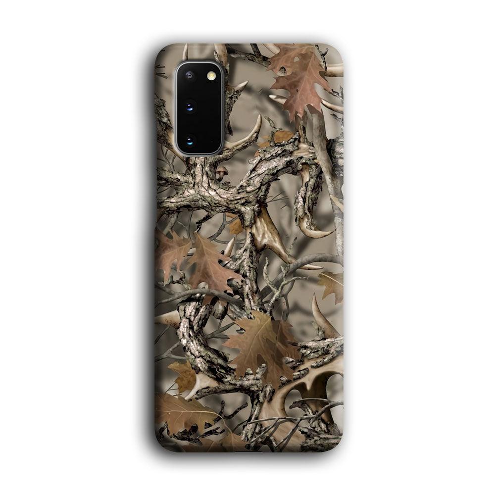 Camo Dry Leaves and Deer Horns Samsung Galaxy S20 Case-Oxvistore