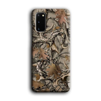 Camo Dry Leaves and Deer Horns Samsung Galaxy S20 Case-Oxvistore