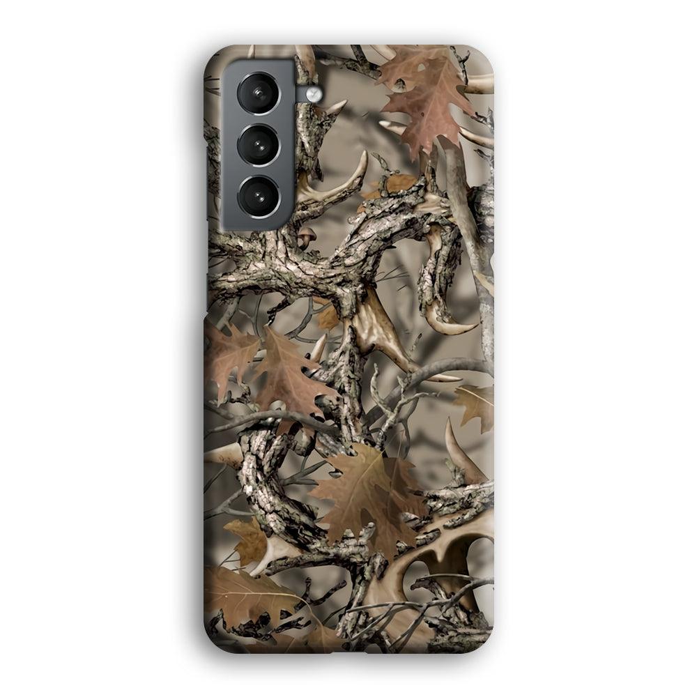 Camo Dry Leaves and Deer Horns Samsung Galaxy S21 Plus Case-Oxvistore