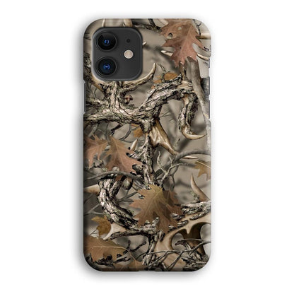 Camo Dry Leaves and Deer Horns iPhone 12 Case-Oxvistore