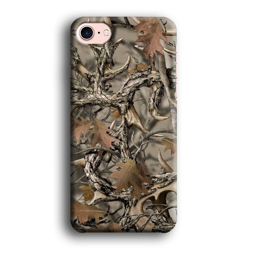 Camo Dry Leaves and Deer Horns iPhone 8 Case-Oxvistore