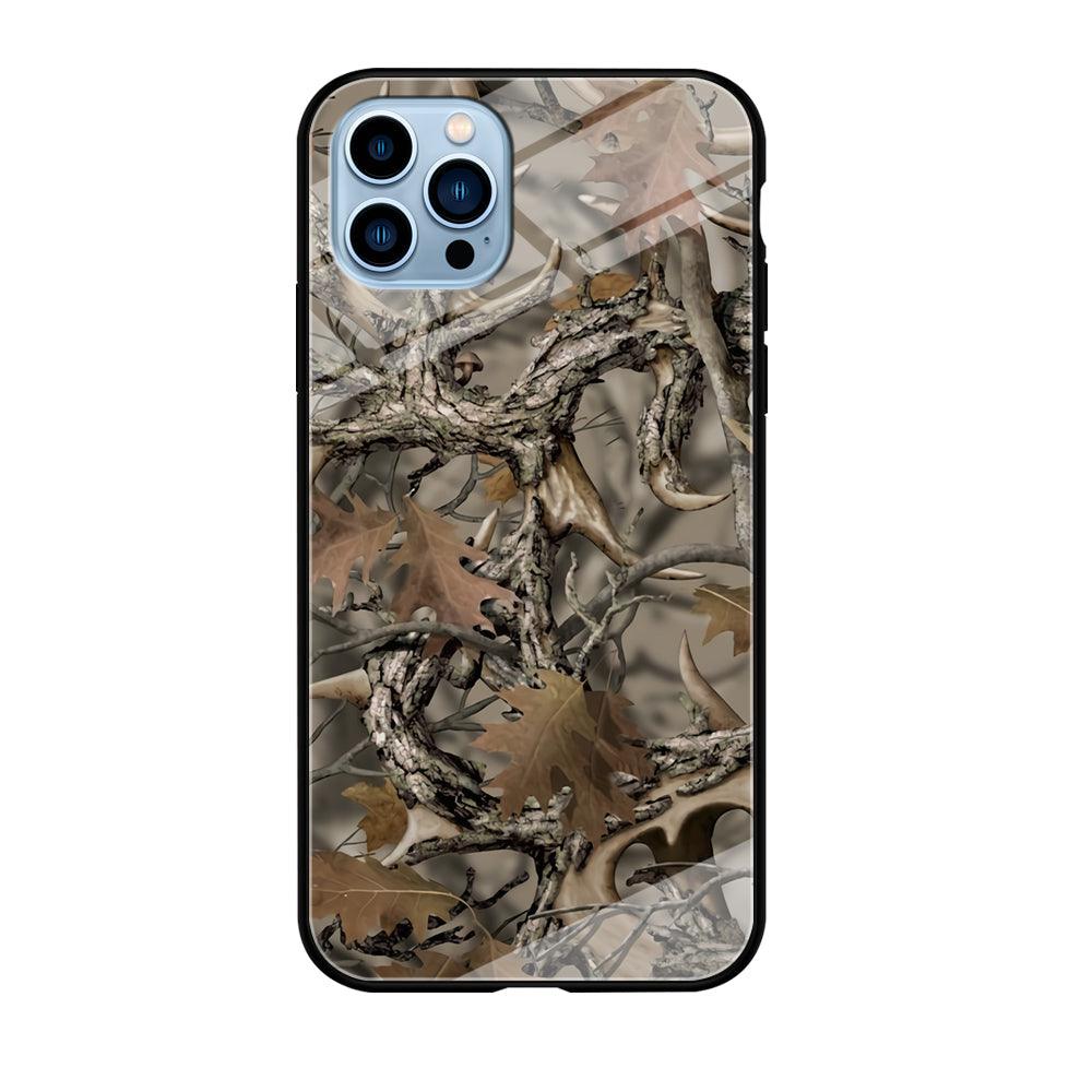 Camo Dry Leaves and Deer Horns iPhone 12 Pro Case-Oxvistore