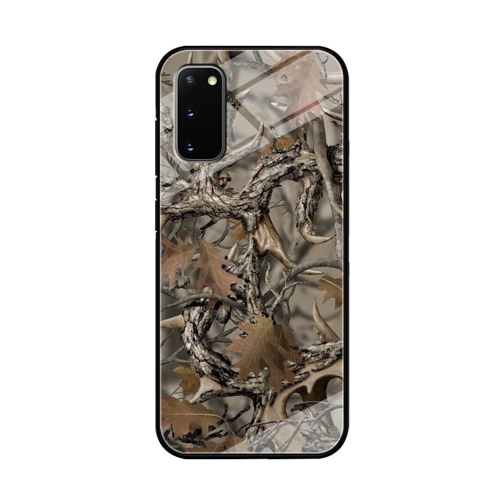 Camo Dry Leaves and Deer Horns Samsung Galaxy S20 Case-Oxvistore