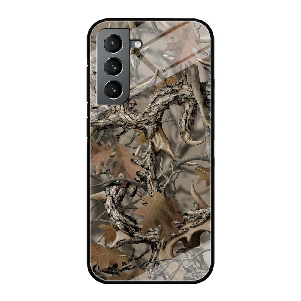 Camo Dry Leaves and Deer Horns Samsung Galaxy S21 Plus Case-Oxvistore