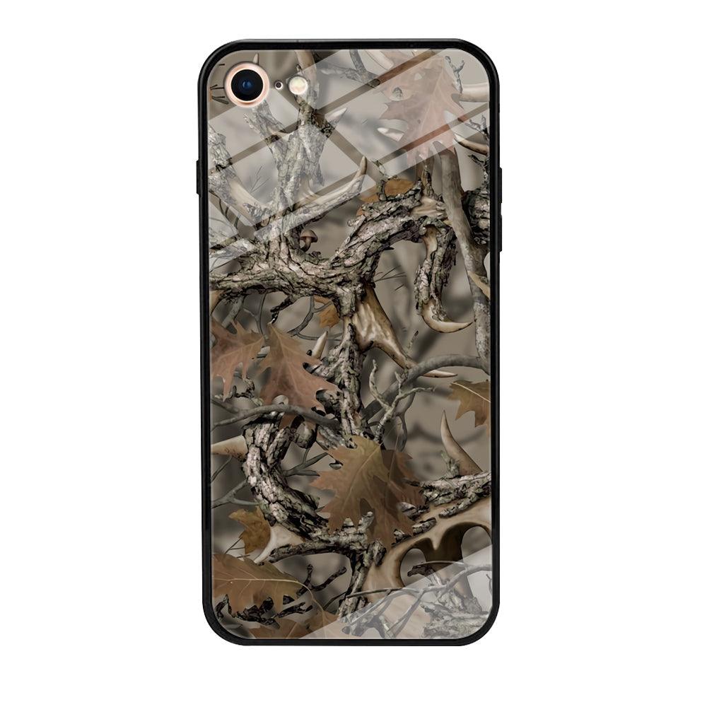 Camo Dry Leaves and Deer Horns iPhone 8 Case-Oxvistore